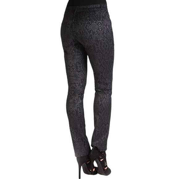 Liverpool Jeans Company | Black Snakeskin Sadie Straight-Leg Pants Size 10 (30) - Picture 2 of 8